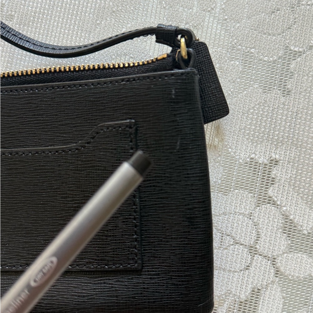 Coach Black Leather Wristlet - Picture 6 of 7